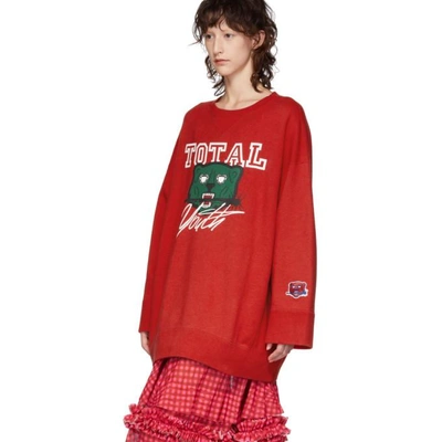 Undercover Total Youth Oversized Sweatshirt In Red