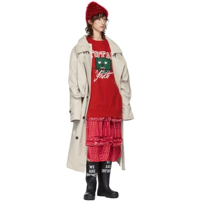 Undercover Total Youth Oversized Sweatshirt In Red