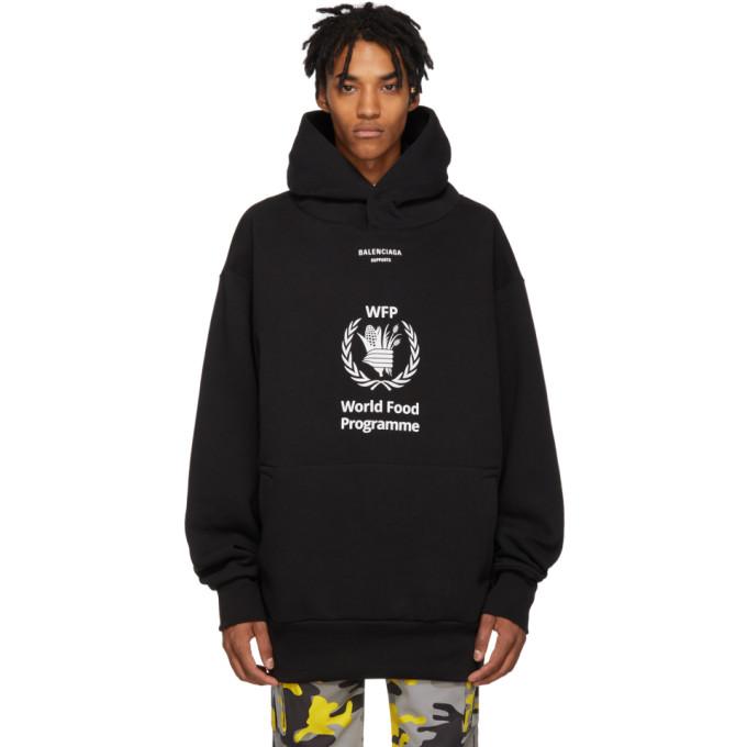 Balenciaga Black World Food Programme Hoodie | ModeSens