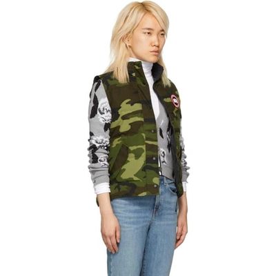 Shop Canada Goose Green Camo Freestyle Down Vest In 316 Camo