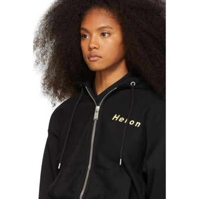 Shop Heron Preston Black Air Heron Zip-up Hoodie In Black/blue