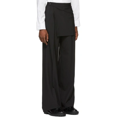 Shop Yang Li Black Wide Trousers In 99 Black