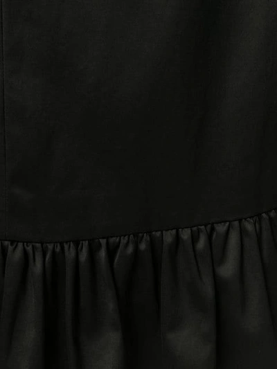 Pre-owned Saint Laurent Ruched Hem Skirt In Black