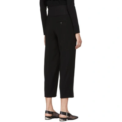 Shop Carven Black High-waisted Trousers In 999 Noir