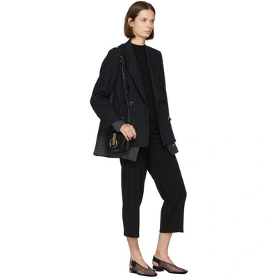 Shop Carven Black High-waisted Trousers In 999 Noir