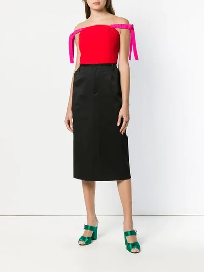 Pre-owned Dolce & Gabbana High-waist Fitted Skirt In Black