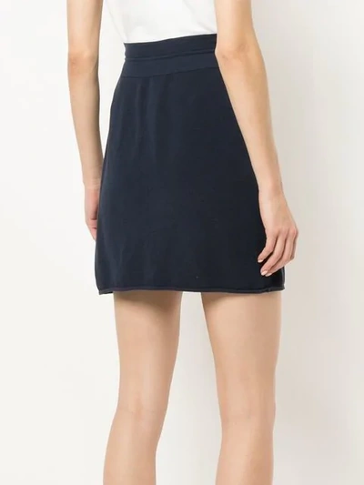 Pre-owned Chanel Drawstring A-line Short Skirt In Blue