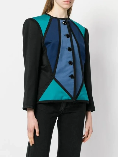 Pre-owned Saint Laurent Color Block Jacket In Multicolour