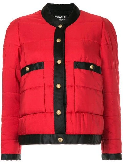 Pre-owned Chanel Vintage Quilted Buttoned Jacket - Red