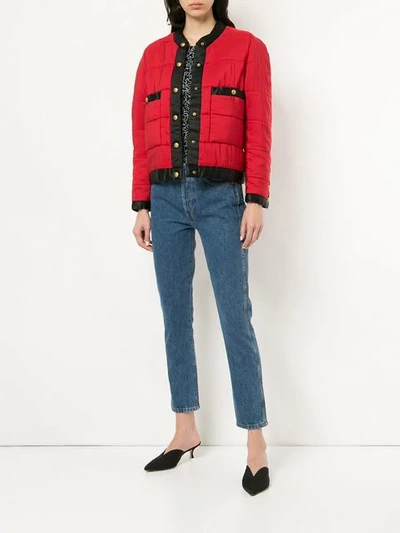 Pre-owned Chanel Vintage Quilted Buttoned Jacket - Red