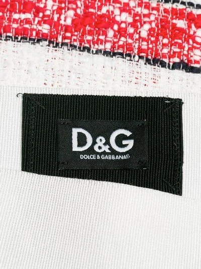Shop Dolce & Gabbana Vintage Striped Pleated Skirt - White