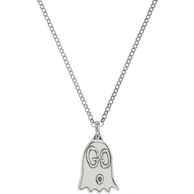 Shop Gucci Silver Ghost Necklace