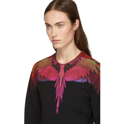 Shop Marcelo Burlon County Of Milan Black Color Wings Sweatshirt In 1088 Black