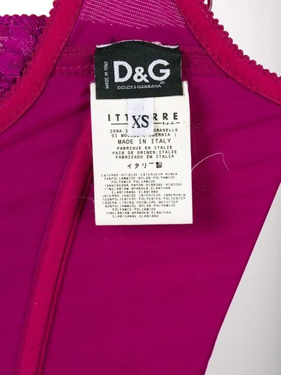 Shop Dolce & Gabbana Vintage Lace Panel Corset - Pink