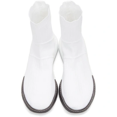 Shop Stella Mccartney Ssense Exclusive White Loop Sock Trainers