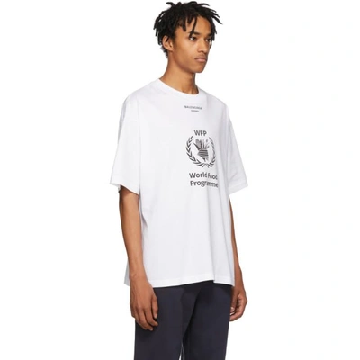 Shop Balenciaga White World Food Programme T-shirt In 3307 Ofwh/b