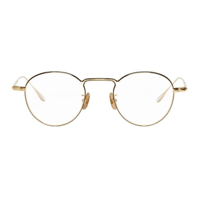 Shop Yuichi Toyama Gold & Black Marcel Glasses In 01 Gold/blk