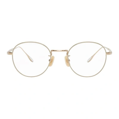 Shop Yuichi Toyama Gold Paul Glasses In 01 Whtgldbg