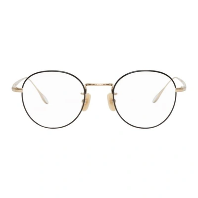 Shop Yuichi Toyama Black And Gold Paul Glasses In 07 Whtgldbl