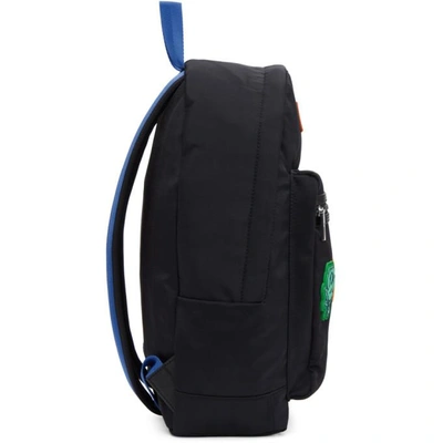 Shop Kenzo Black Icon Patch Backpack In 99 Black