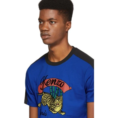 Shop Kenzo Blue Jumping Tiger T-shirt