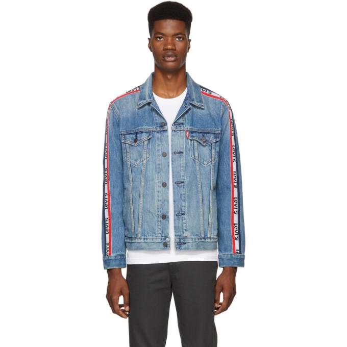 levi's striped denim jacket