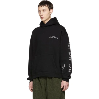 Alexander Wang Hooded Sweatshirt With Credit Card Decal In Black