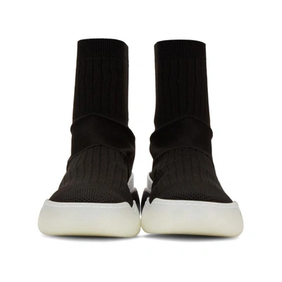 Shop Stella Mccartney Black Loop Sock Sneakers In 1006 Black