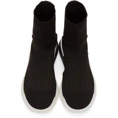 Shop Stella Mccartney Black Loop Sock Sneakers In 1006 Black