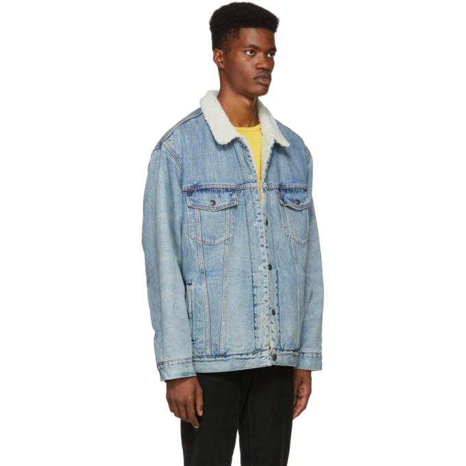 levi's type iii sherpa trucker jacket mustard wash