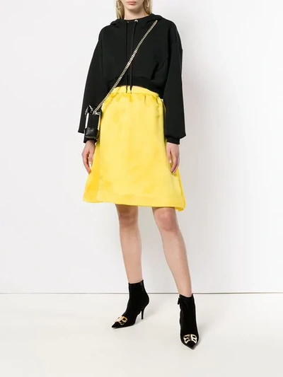 Pre-owned Balenciaga Flared A-line Skirt In Yellow