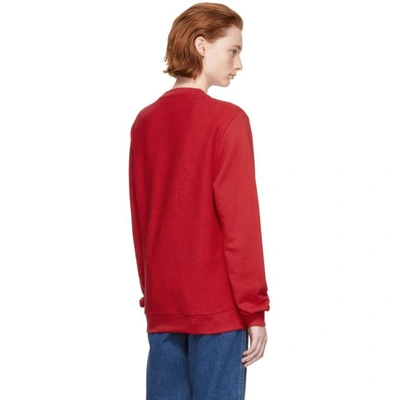 Shop Loewe Red Reversed Anagram Sweatshirt In 7100 Red