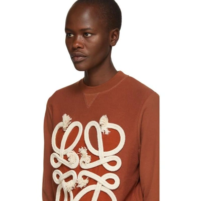 Shop Loewe Orange Rope Anagram Sweatshirt In 3380 Terrac