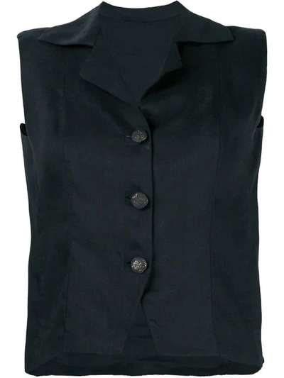 Shop Balenciaga Tailored Waistcoat - Black