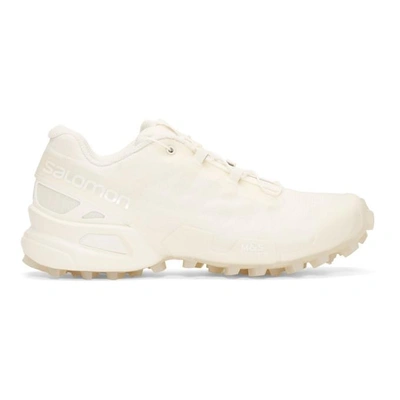 Shop Boris Bidjan Saberi White Salomon Edition Speedcross 3 Clear Sneakers In Vanilla/van