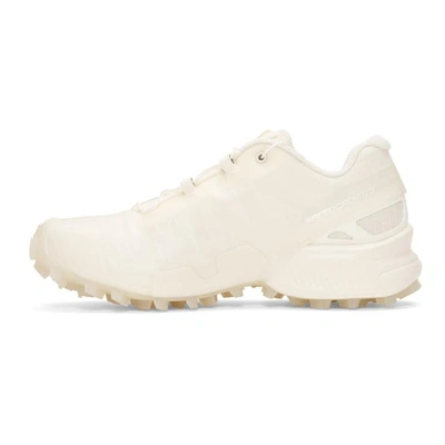 Shop Boris Bidjan Saberi White Salomon Edition Speedcross 3 Clear Sneakers In Vanilla/van