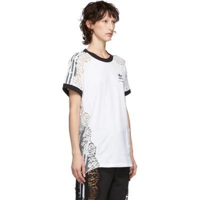 Shop Stella Mccartney White Adidas Edition Lace T-shirt In 9000 Pure W