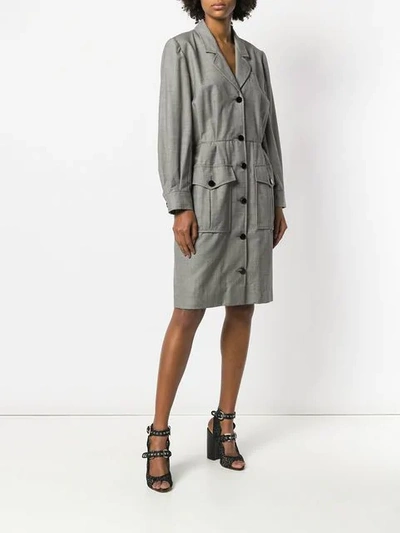 Pre-owned Saint Laurent Blazer Dress In Grey