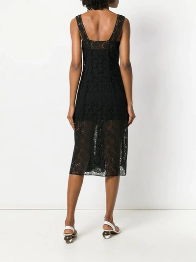 Pre-owned A.n.g.e.l.o. Vintage Cult Floral Lace Dress In Black