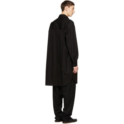 Shop Yohji Yamamoto Black Chain Long Shirt