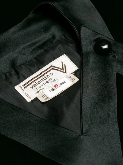 Pre-owned Valentino Vintage 古着侧绑带长款连衣裙 - 黑色 In Black