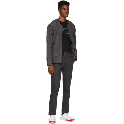 Shop Naked And Famous Denim Grey Chore Jacket In Charcoal