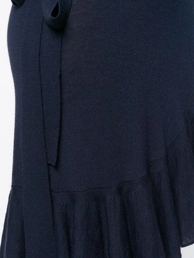 Pre-owned Valentino Ruffled Dress In Blue