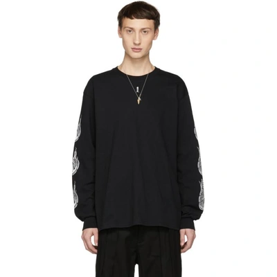Shop Sasquatchfabrix . Black Kamisabiru-001 Long Sleeve T-shirt In 02 Black