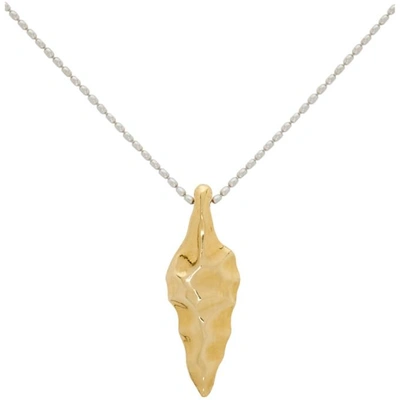 Shop Sasquatchfabrix . Silver Arrowhead Necklace In 01 Gold