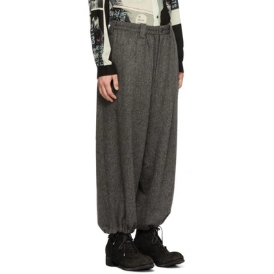 Shop Yohji Yamamoto Grey Amefoot Trousers