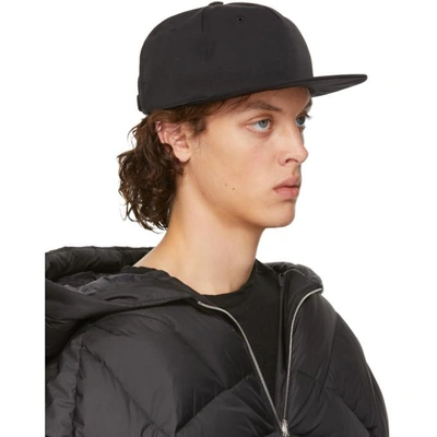 Shop Rick Owens Drkshdw Black Murray Flat Brim Cap In 09 Black