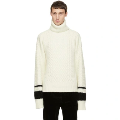 Shop Haider Ackermann White Borago Turtleneck In Borago Crm