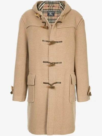 Shop Burberry Vintage Speciality Duffle Coat - Brown