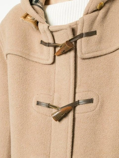Shop Burberry Vintage Speciality Duffle Coat - Brown